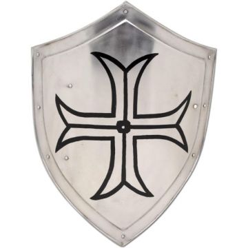 Medieval Warrior Knight Heater Shield 18G Steel LARP